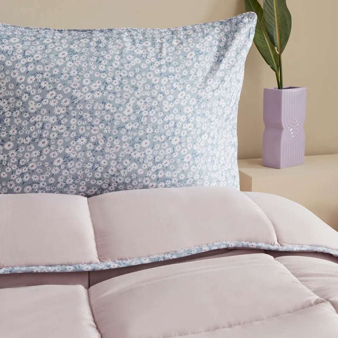Karaca Dexie Doppel Bettdecken Set Rosa 200x200 50x70 cm