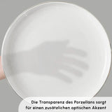 Karaca Stream Bone New Saturn 53-teiliges Tafelservice für 12 Personen – Platin
