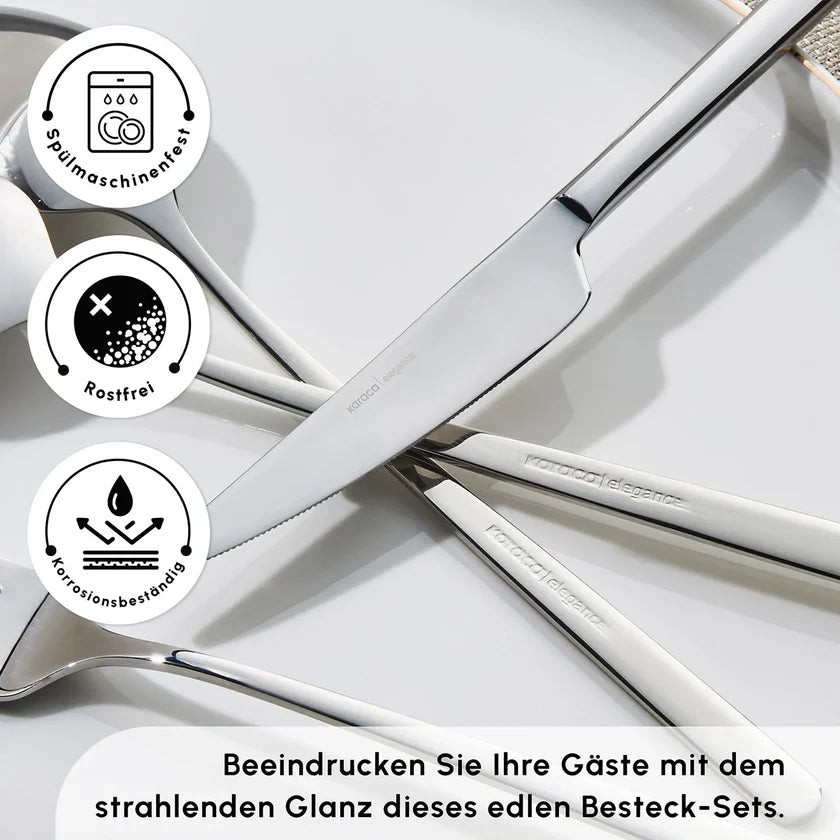Karaca Boreas 12 Personen Besteckset. 84 Teilig