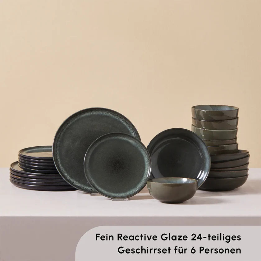 Karaca Fein Reactive Geschirrset 6 Personen 24 teilig