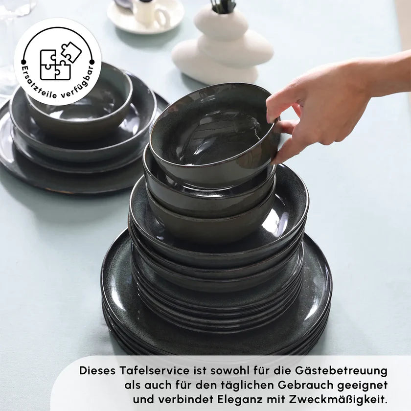 Karaca Fein Reactive Geschirrset 6 Personen 24 teilig