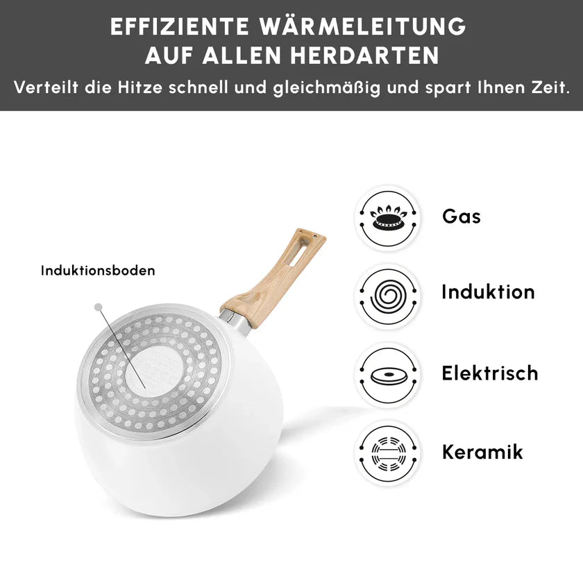 Karaca Swiss Crystal 18 Cm Induktions Milchkännchen Crème