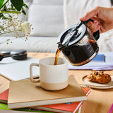Karaca Maybel Tasse Weiss Orange 400 ml
