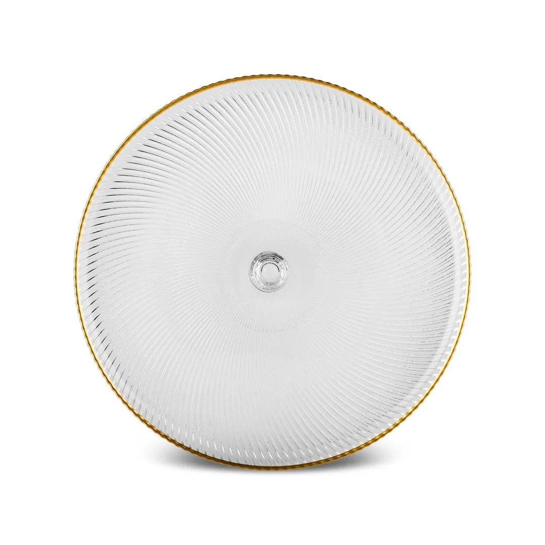 Karaca Jest Rim 6-Person Cake Platter Set 7 Pieces Gold