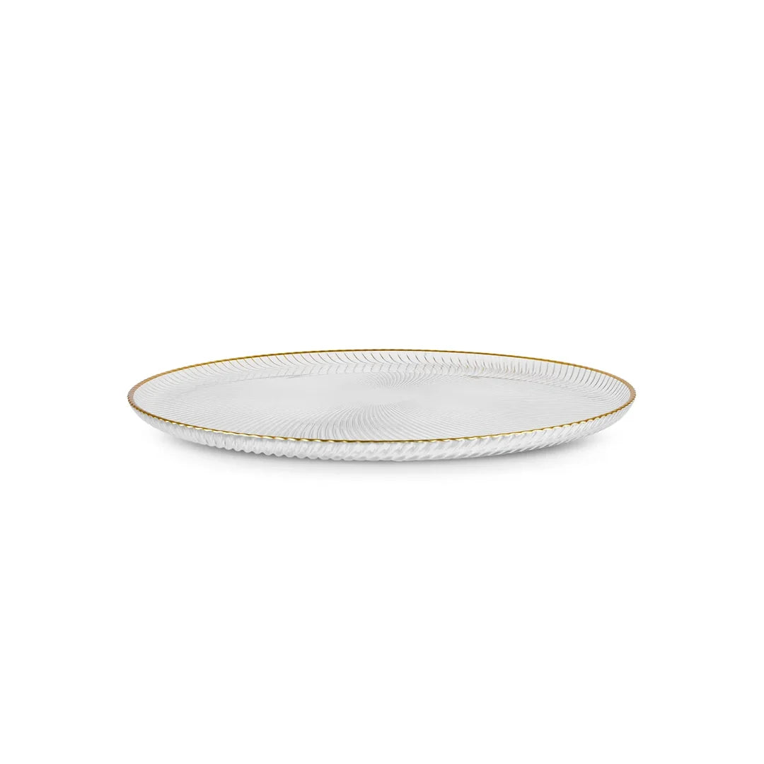 Karaca Jest Rim 6-Person Cake Platter Set 7 Pieces Gold