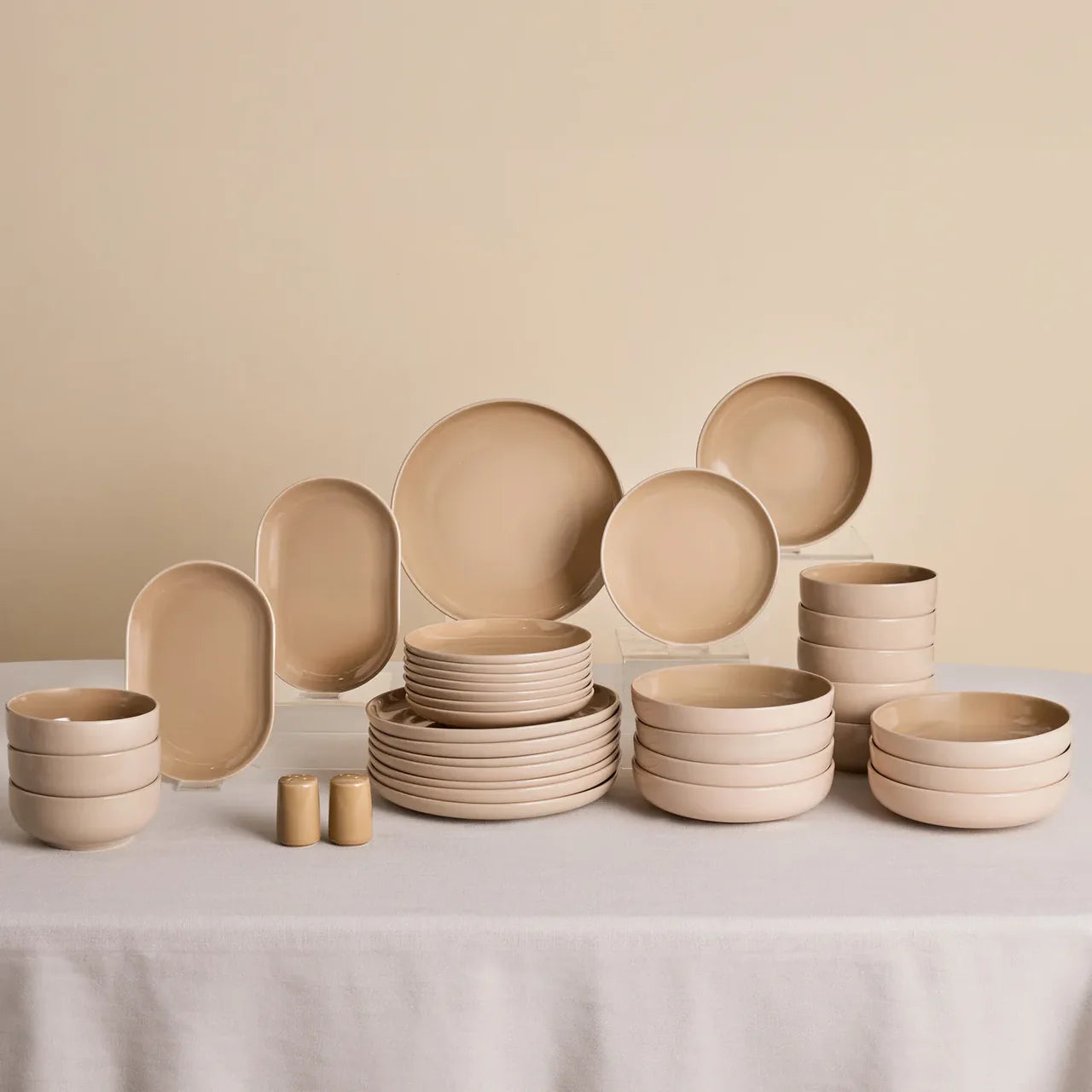 Karaca Terra 36-Teiliges 8-Personen Geschirrset Creme