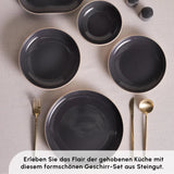 Karaca Terra 36-Teiliges 8-Personen Geschirrset Anthrazit