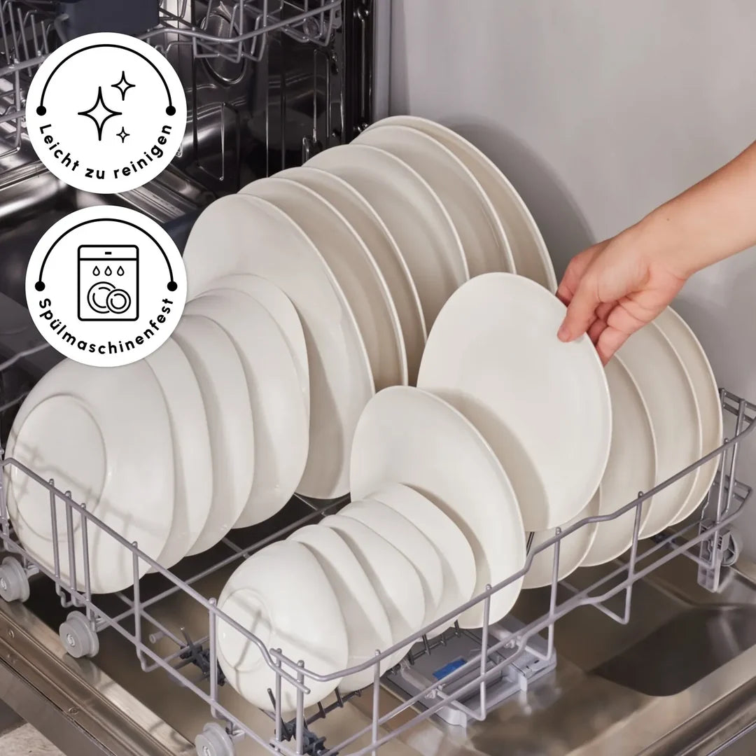 Karaca Streamline Rubicon 24-teiliges Tafelset für 6 Personen Weiss