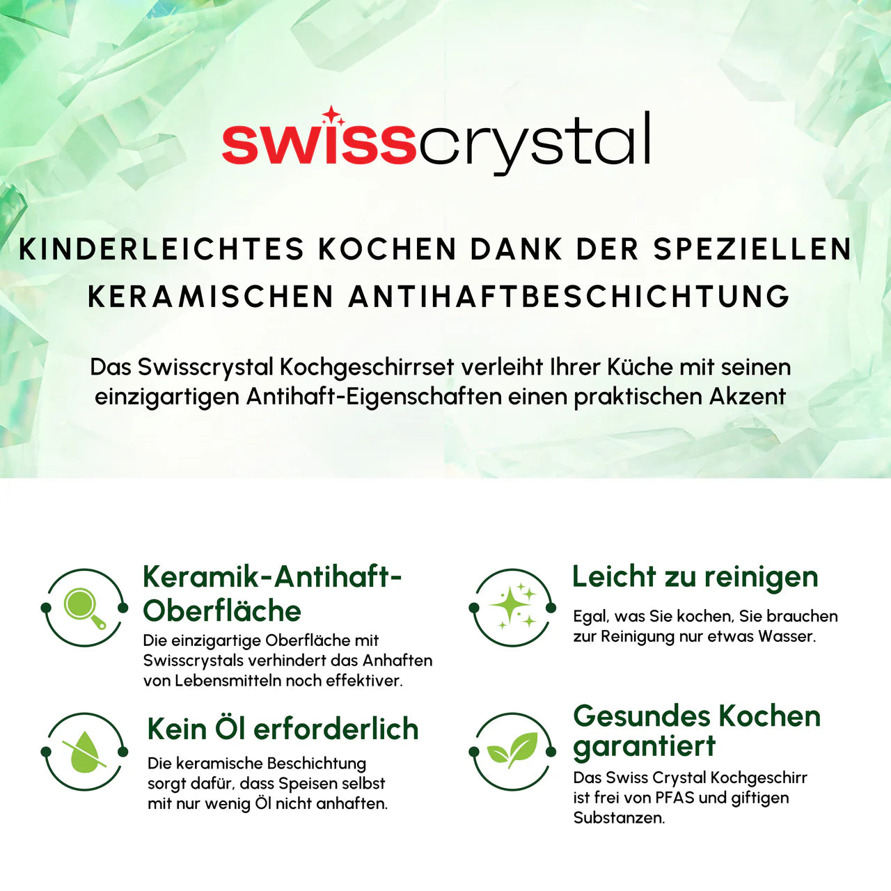 Karaca Swiss Crystal Almond Cream Pfanne mit Edelstahlgriff 32 cm