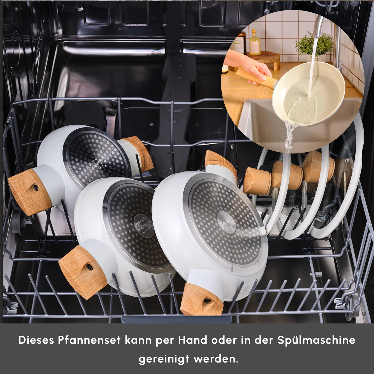 Karaca Swiss Crystal Almond 6 teiliges Schmortopf Set Induktion