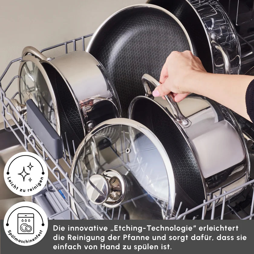 Karaca 3Ply Edelstahl Guardian 7-teiliges Kochgeschirr-Set Induktion Silber
