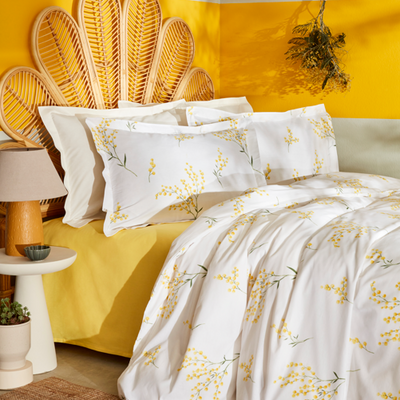 Karaca Loretta Bettbezug-Set, Einzelbett, Gelb