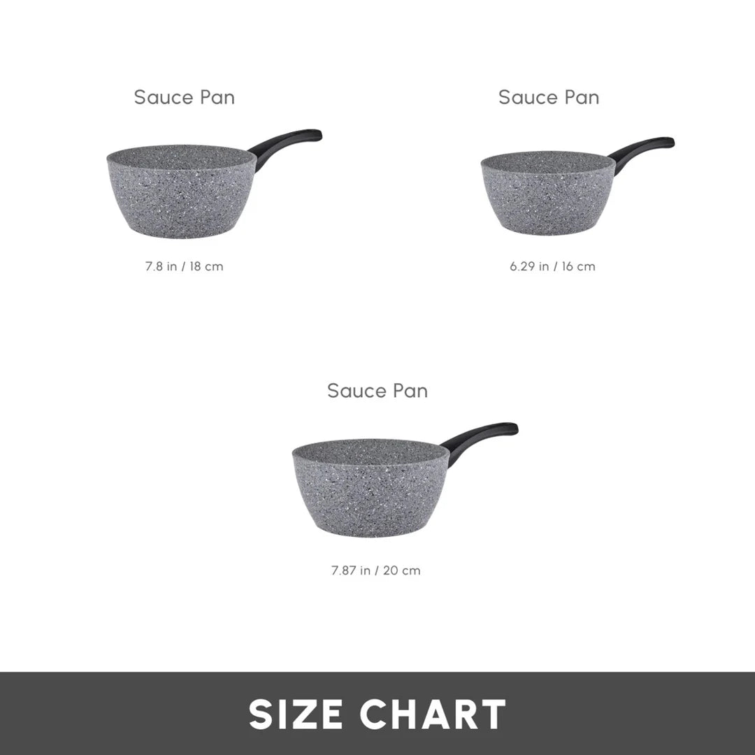 Karaca Gris Biogranit Induktions Milchtopf-Set 3 Teilig