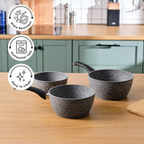 Karaca Gris Biogranit Induktions Milchtopf-Set 3 Teilig