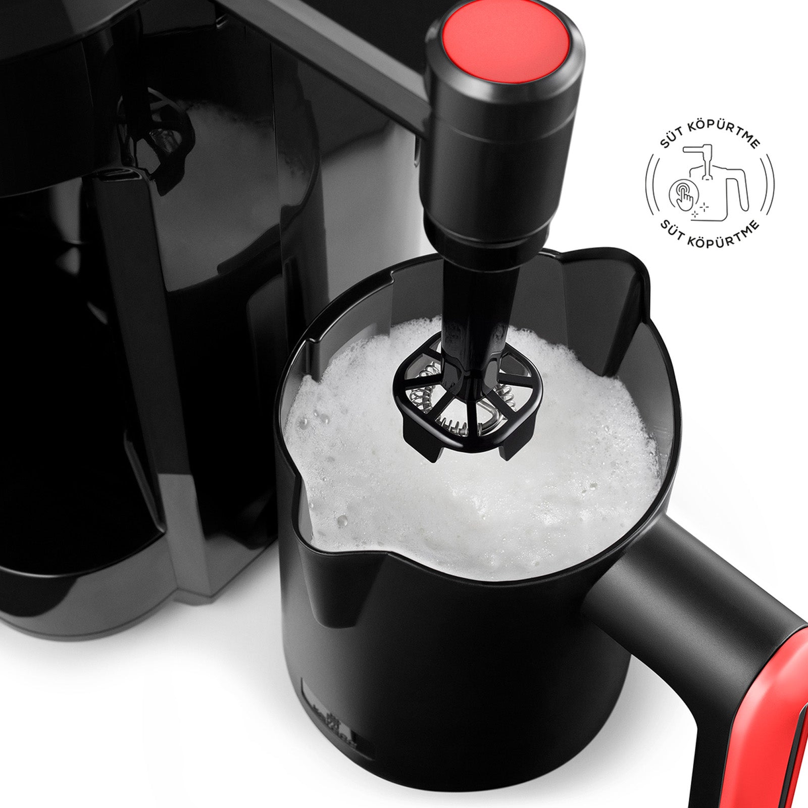 " Karaca Hatır Barista Latte und Türkische Kaffeemaschine Imperial Red "