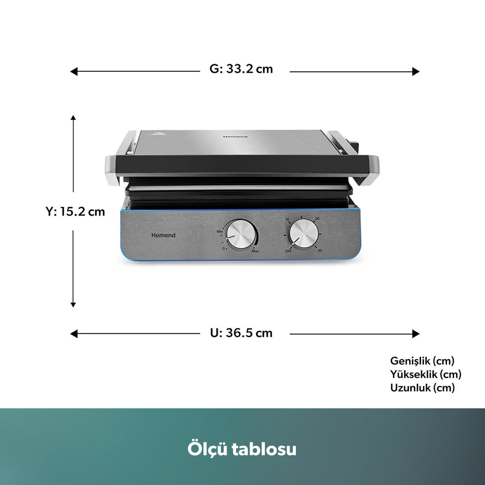 " Homend Grilliant 1344h Inox Toast Und Grillgerät "