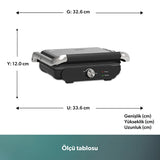 Homend Grilliant 1366H Toaster und Grill mit herausnehmbarer Gusseisenplatte und Edelstahlgehäuse