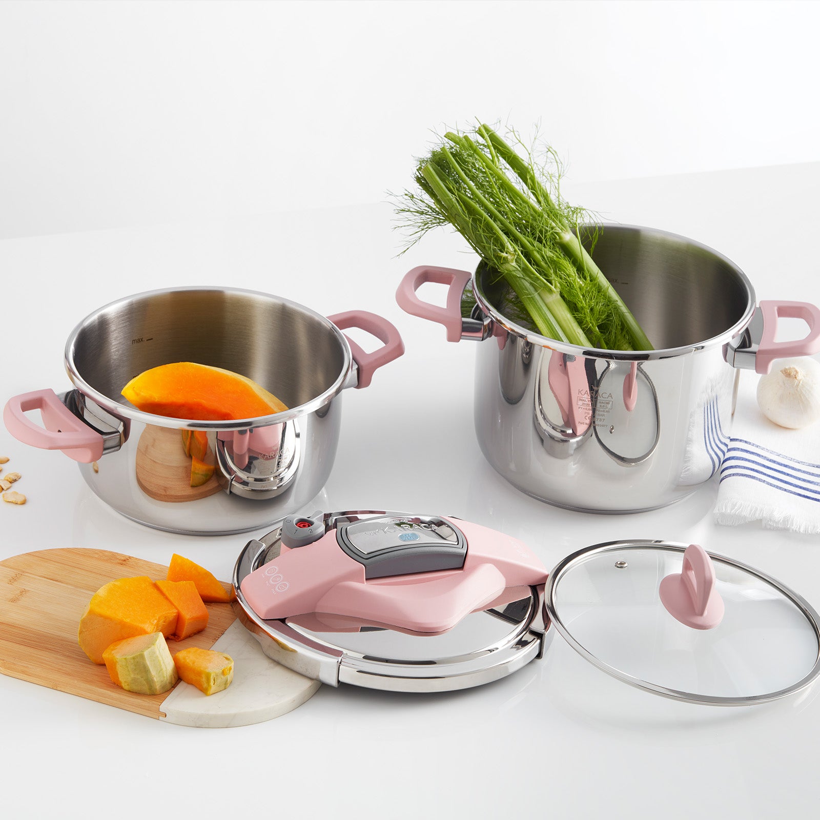 " Karaca Perfect Pink 4+6 Liter Schnellkochtopf-Set "