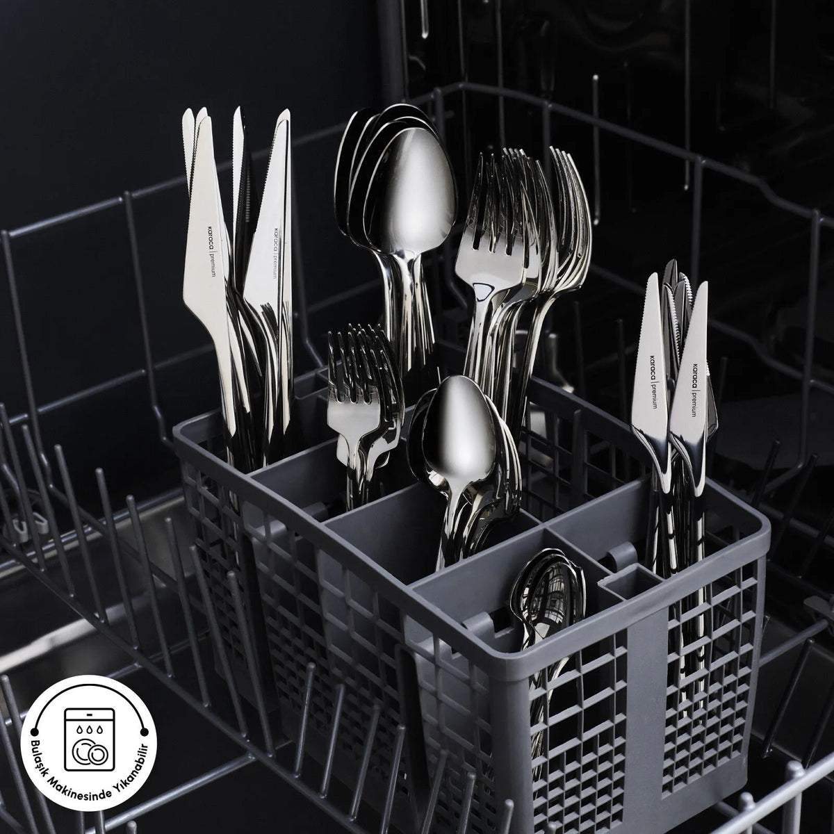 " Karaca Moongate 316+ 84-Teiliges Premium Besteckset für 12 - In Box "