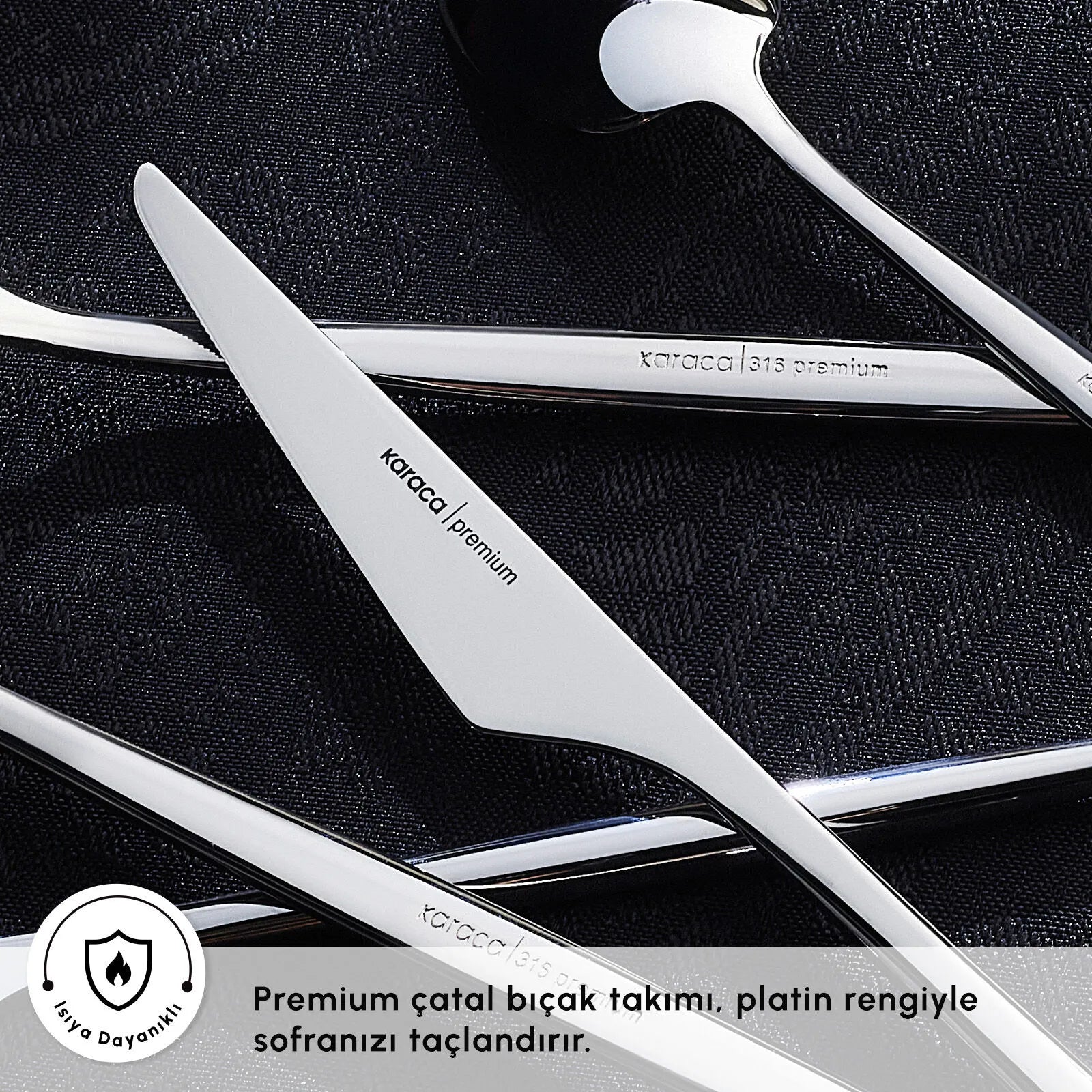 " Karaca Moongate 316+ 84-Teiliges Premium Besteckset für 12 - In Box "