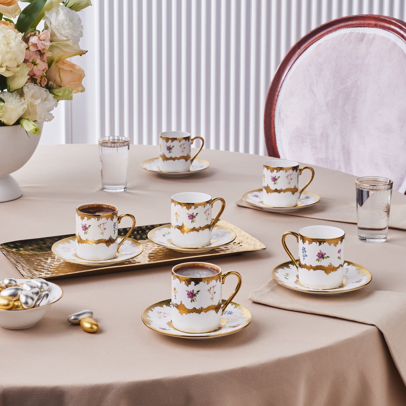 " Karaca Bihter, 6 Person Kaffeetasse 90ML "