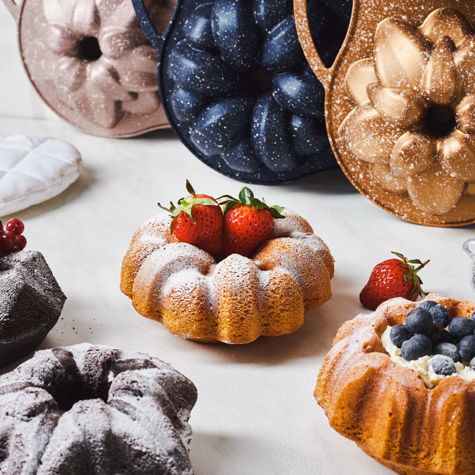 " Karaca Cake Pro 4 Teilige Rosegold Gießen Kuchenform "