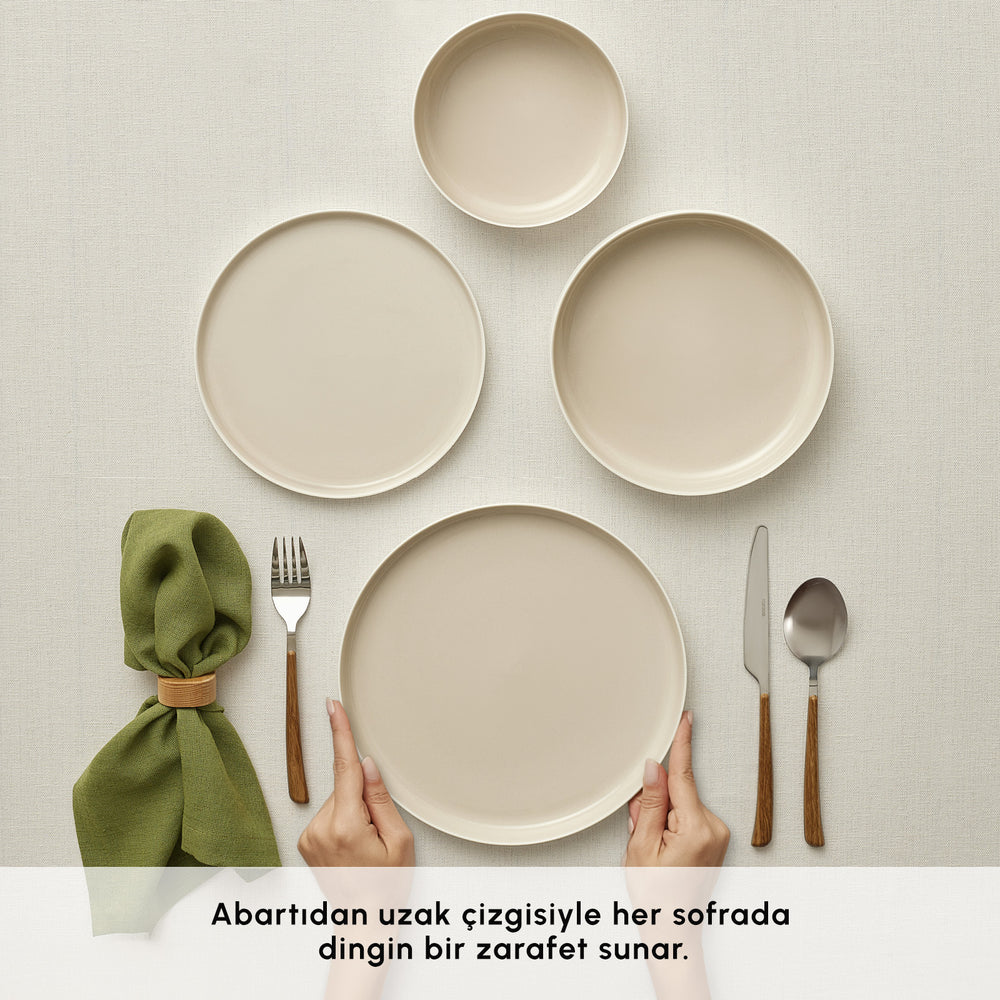" Karaca Earth Collection Finesse 24-teiliges Tafelset für 6 Personen Beige "