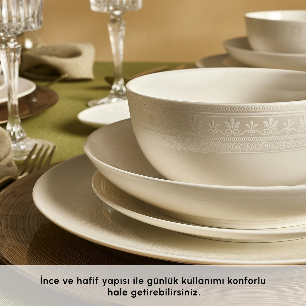 " Karaca Forever Bone Artiste 53-Teiliges 12-Personen Geschirrsett "