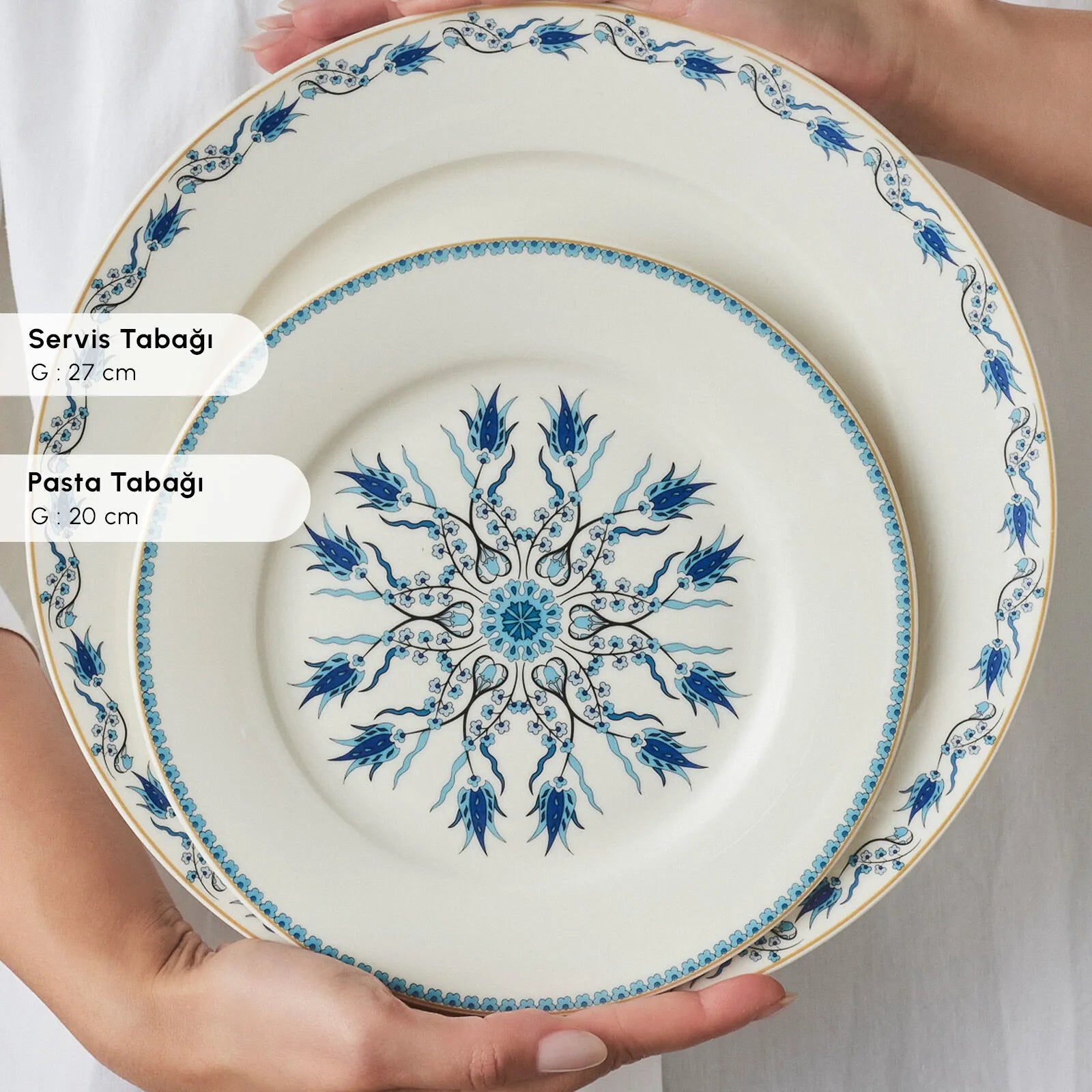 " Karaca Forever Bone China Iznik 24-teiliges Tafelservice für 6 Personen, Mehrfarbig "