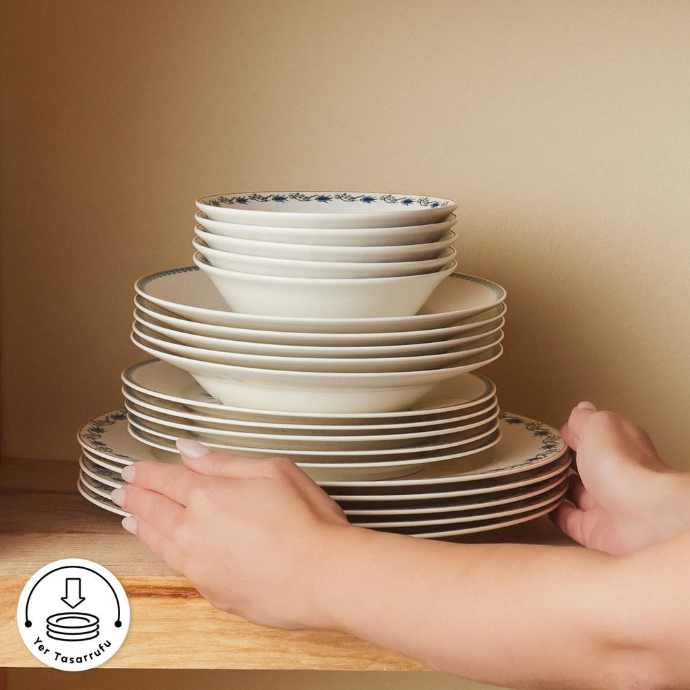" Karaca Forever Bone China Iznik 24-teiliges Tafelservice für 6 Personen, Mehrfarbig "