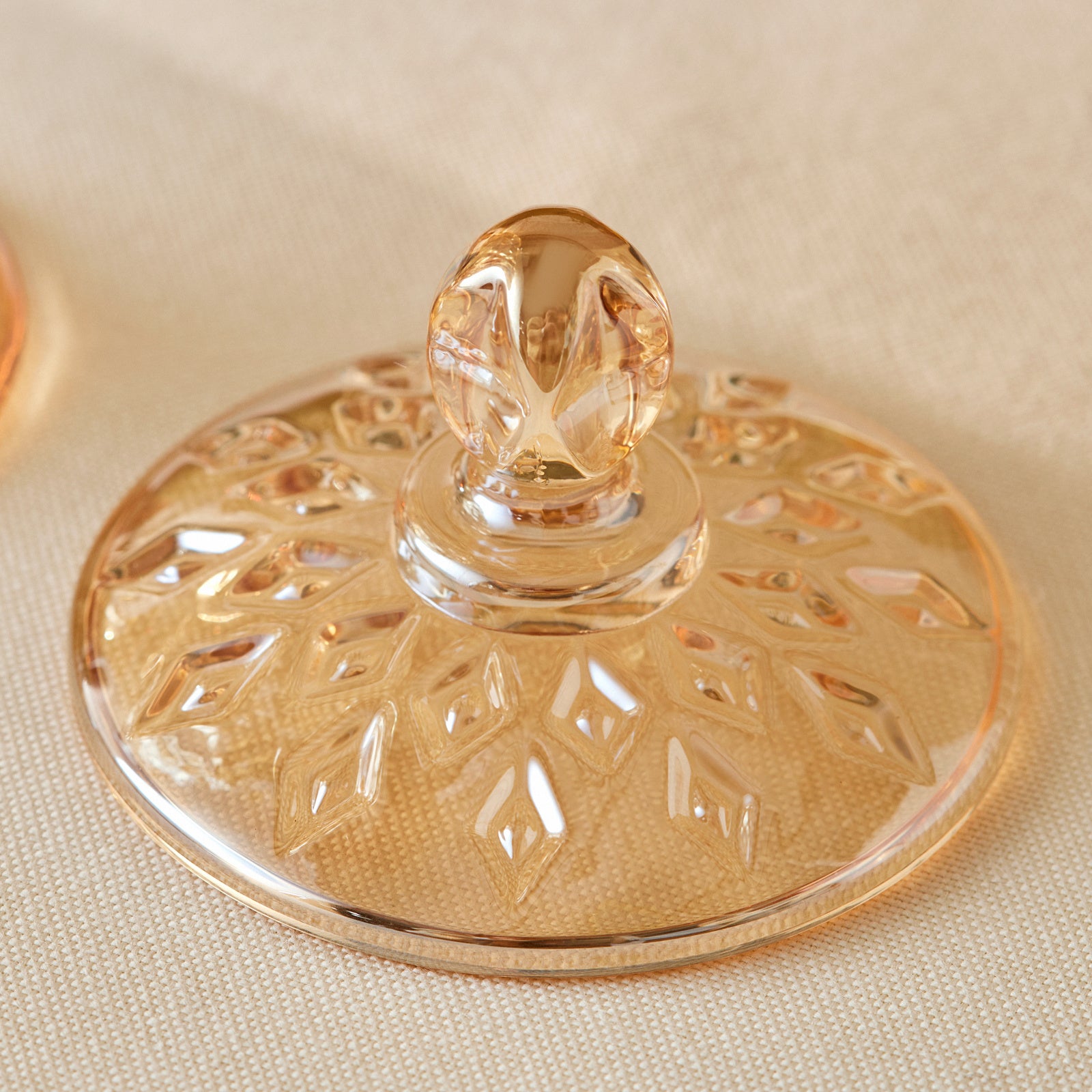 Karaca Home Louis Glas Konfektschale Amber 9.3 x 14.2 cm
