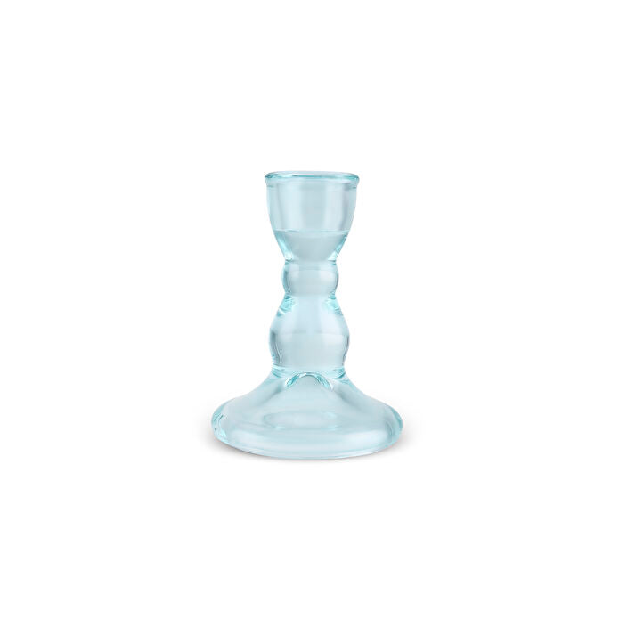 Karaca Home Marine Glas Kerzenhalter Türkis 6.5 x 6.5 x 9 cm