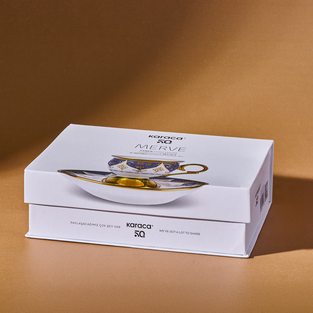 " Karaca Merve 2-teiliges Kaffeetassenset für 2 Personen, 100 ml "