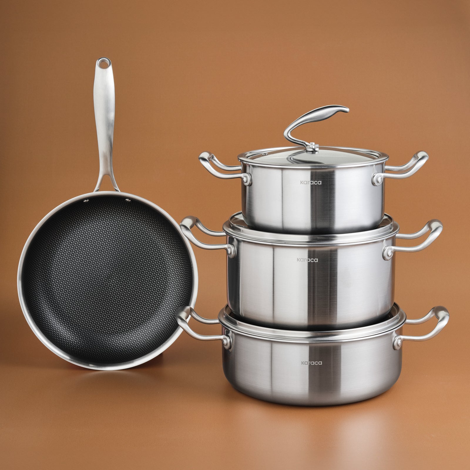 " Karaca 5Ply PowerSteel 316+ Kochtopf Set, 7 Teilig "