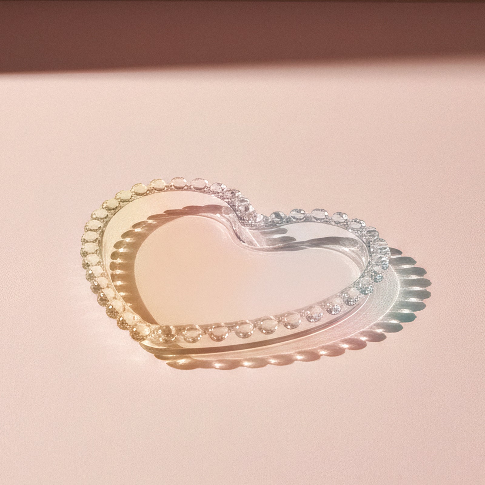 " Karaca Rory Herz Kuchenteller, Glas, 18 cm "