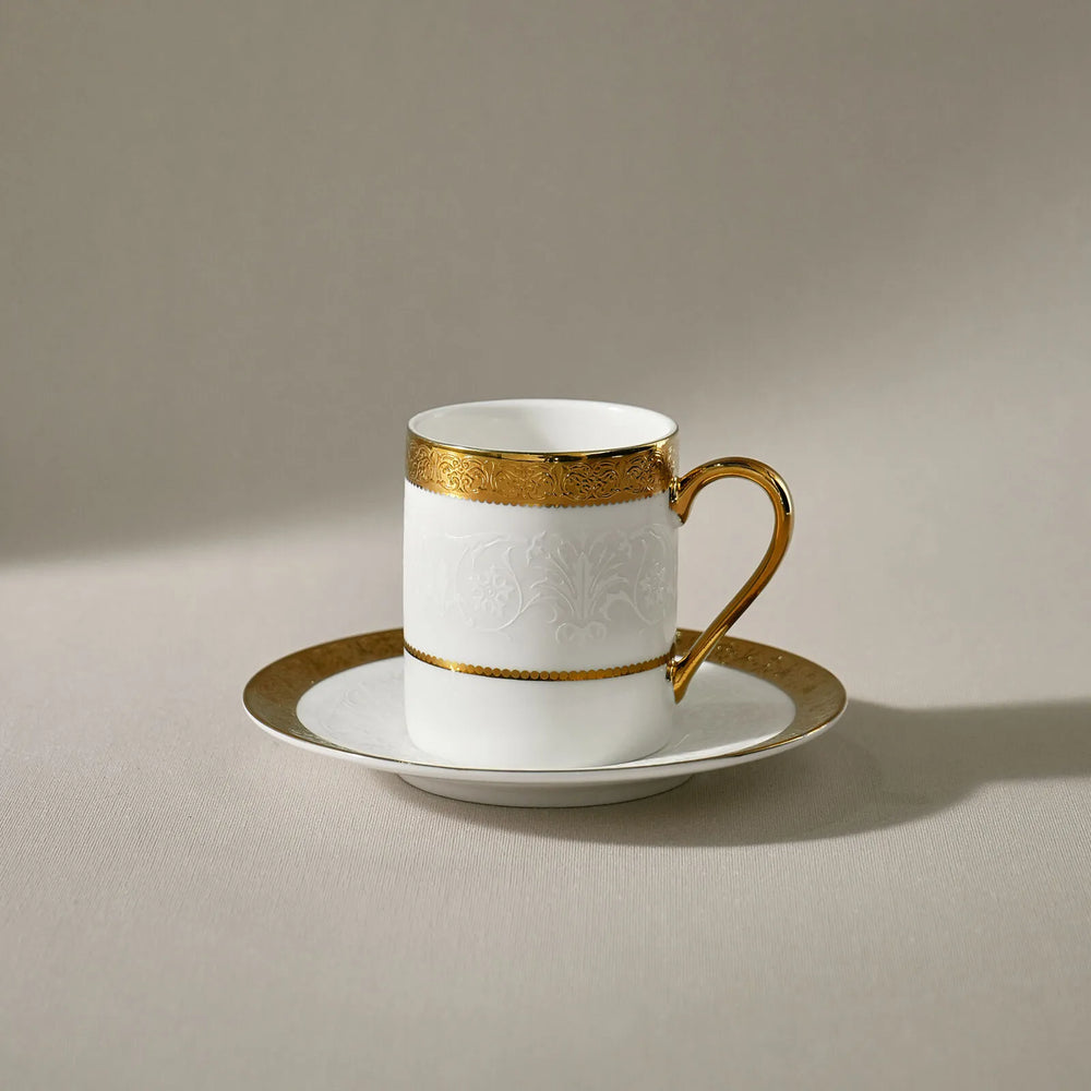 " Karaca Royal Bone Victoria Kaffeetassenset für 6 Personen, 90 ml "