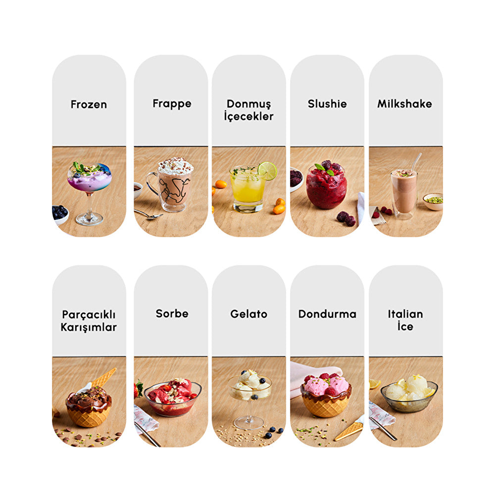 Karaca Scoopi 10-in-1-Eismaschine, Mattschwarz