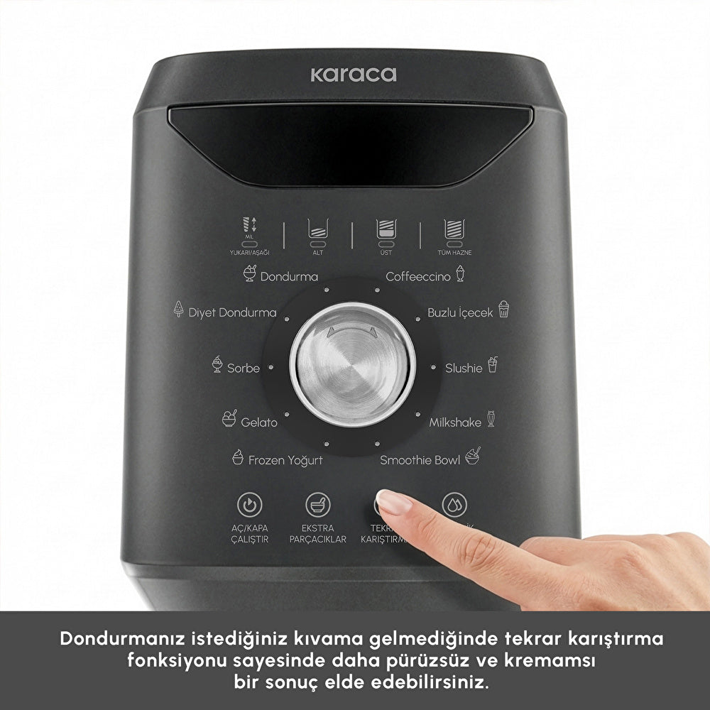 Karaca Scoopi 10-in-1-Eismaschine, Mattschwarz