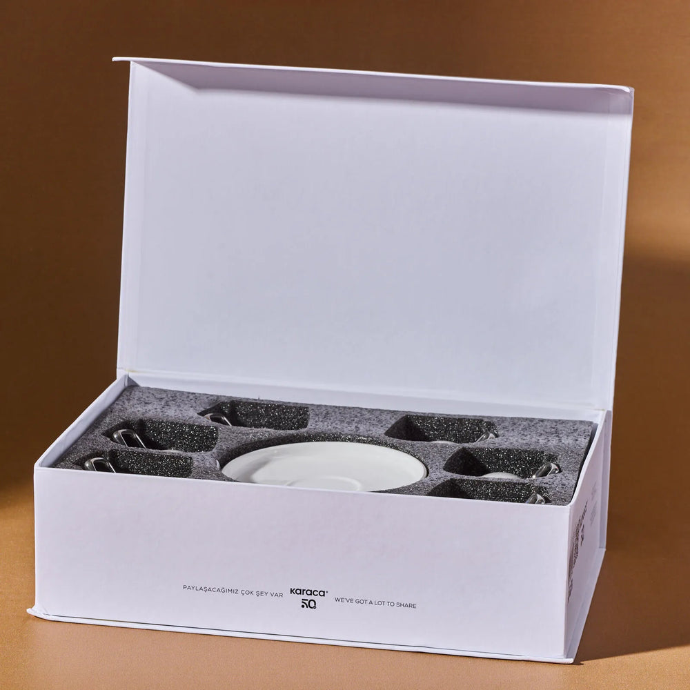" Karaca Streamline Saturn Platinum 6 Personen Kaffeetasse Set "