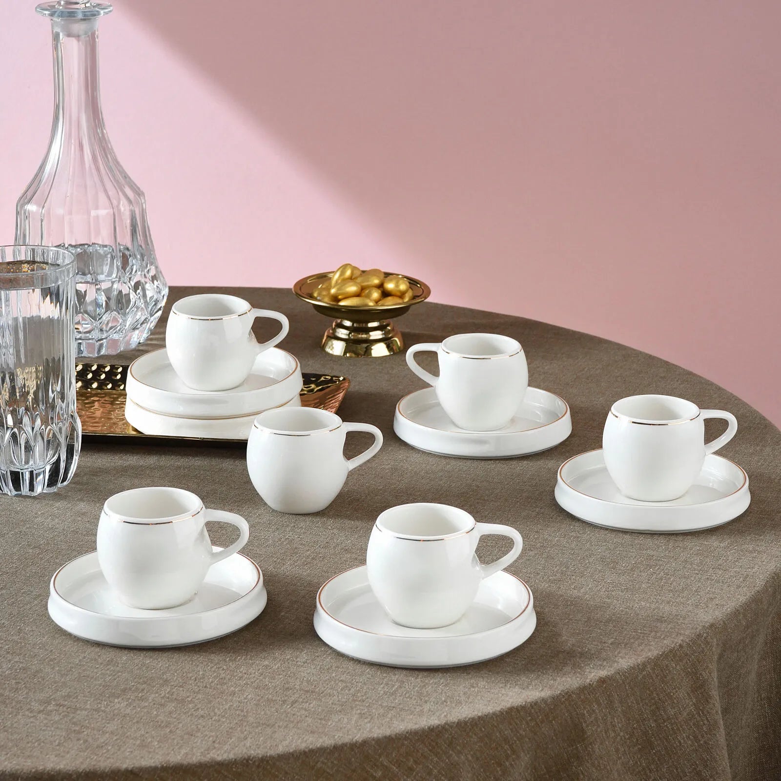 " Karaca Streamline Sunset 6-teiliges Kaffeetassen-Set für 6 Personen, 100 ml "