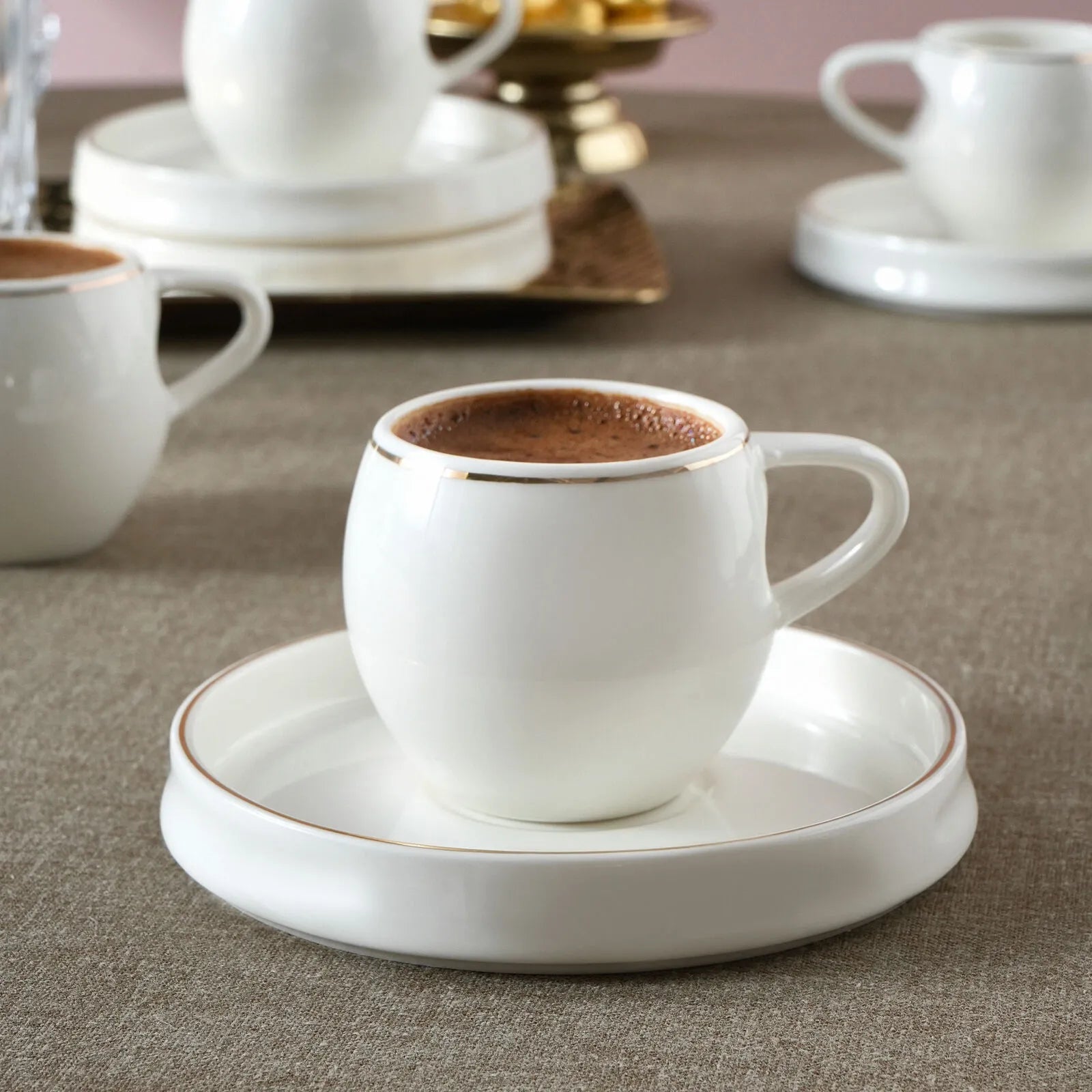 " Karaca Streamline Sunset 6-teiliges Kaffeetassen-Set für 6 Personen, 100 ml "