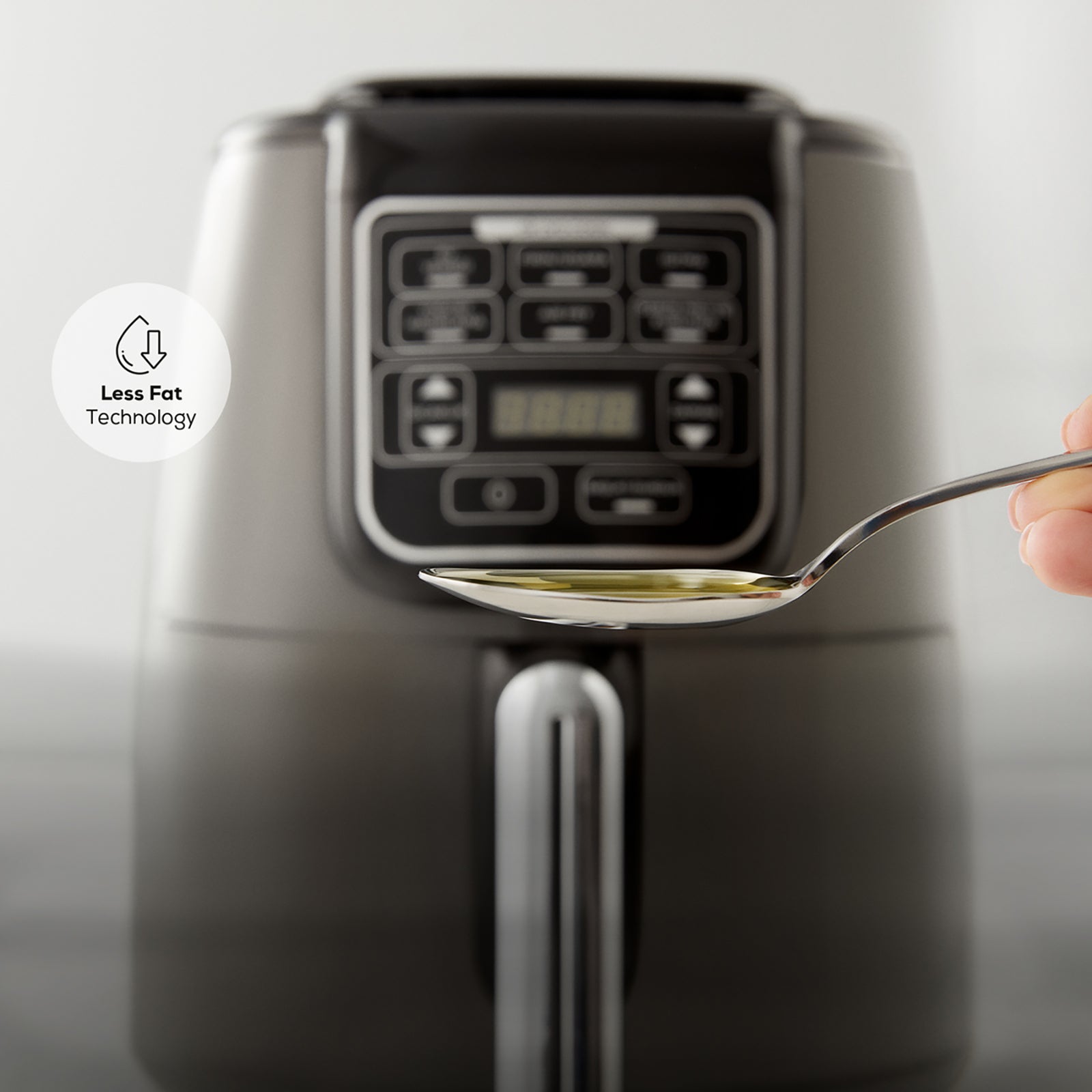 " Karaca Air Cook XL 2 in 1 Airfryer Space Grau Schwarz, 4L, 1550W "